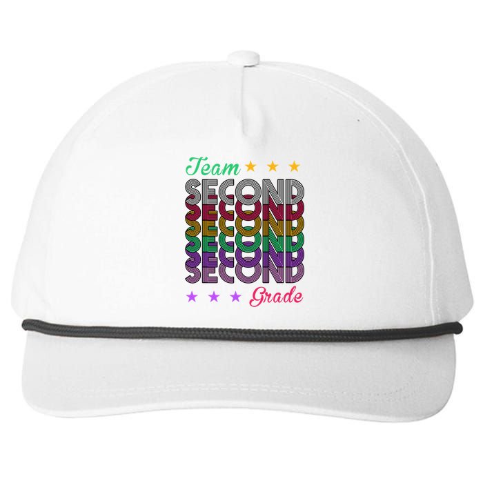 Team 2nd Grade Teacher Back To School Snapback Five-Panel Rope Hat