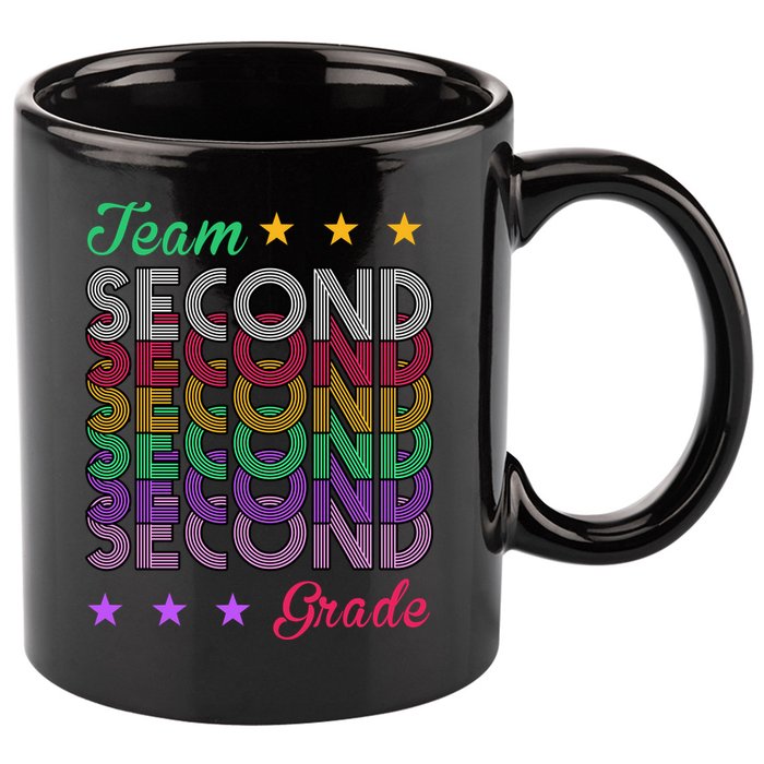 Team 2nd Grade Teacher Back To School 11oz C Handle Ceramic Mug