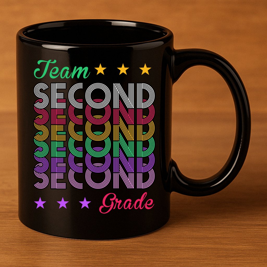 Team 2nd Grade Teacher Back To School 11oz C Handle Ceramic Mug