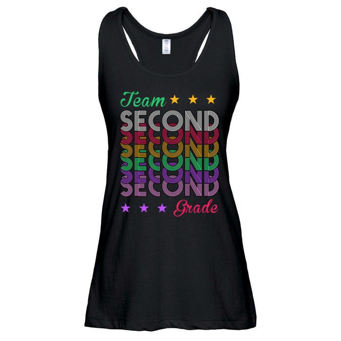 Team 2nd Grade Teacher Back To School Ladies Essential Flowy Tank