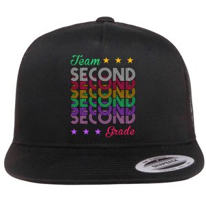 Team 2nd Grade Teacher Back To School Flat Bill Trucker Hat