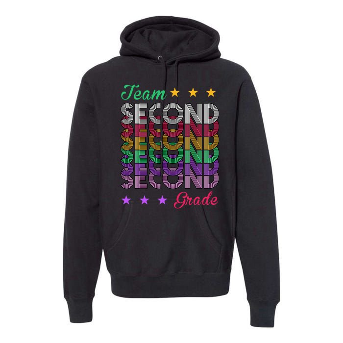 Team 2nd Grade Teacher Back To School Premium Hoodie