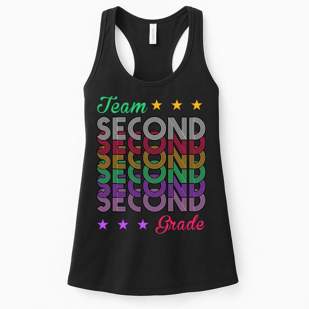 Team 2nd Grade Teacher Back To School Womens Tank Top