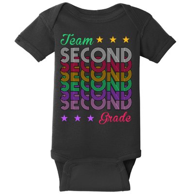 Team 2nd Grade Teacher Back To School Baby Bodysuit
