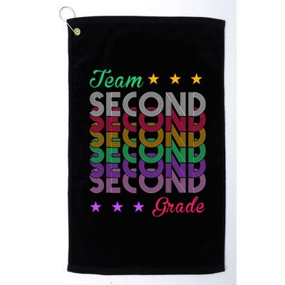 Team 2nd Grade Teacher Back To School Platinum Collection Golf Towel