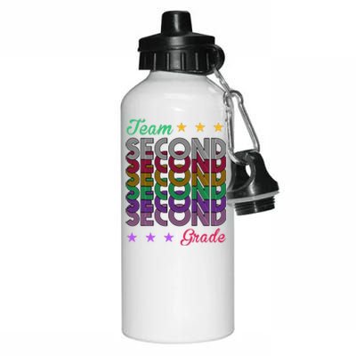 Team 2nd Grade Teacher Back To School Aluminum Water Bottle