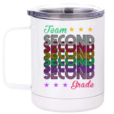 Team 2nd Grade Teacher Back To School 12 oz Stainless Steel Tumbler Cup