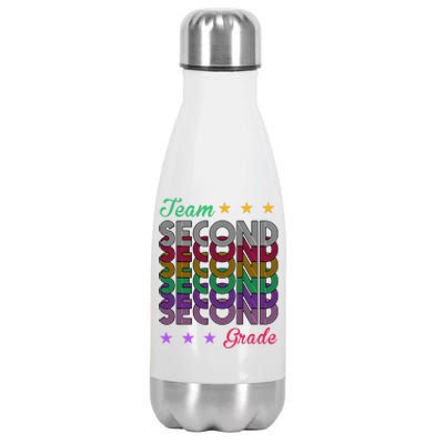 Team 2nd Grade Teacher Back To School Stainless Steel Insulated Water Bottle