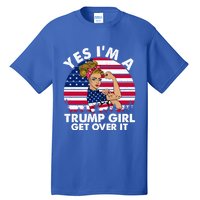 Trump 2020 Gift Yes IM A Trump Get Over It Funny Gift Tall T-Shirt