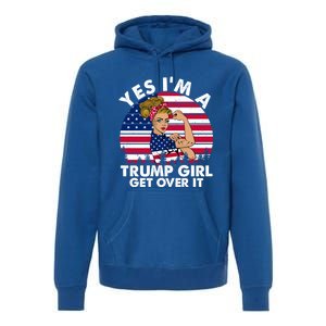 Trump 2020 Gift Yes IM A Trump Get Over It Funny Gift Premium Hoodie