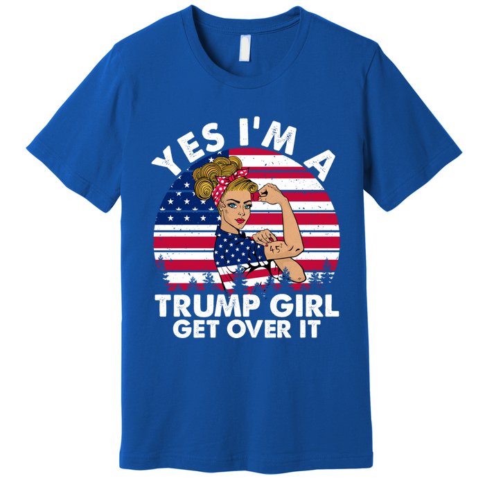 Trump 2020 Gift Yes IM A Trump Get Over It Funny Gift Premium T-Shirt