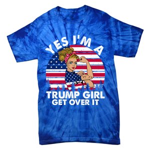 Trump 2020 Gift Yes IM A Trump Get Over It Funny Gift Tie-Dye T-Shirt