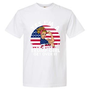 Trump 2020 Gift Yes IM A Trump Get Over It Funny Gift Garment-Dyed Heavyweight T-Shirt