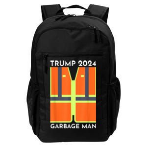 Trump 2024 Garbage Man Funny Garbage Patriots Support Daily Commute Backpack