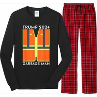 Trump 2024 Garbage Man Funny Garbage Patriots Support Long Sleeve Pajama Set