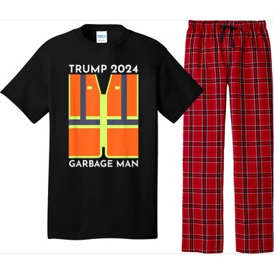 Trump 2024 Garbage Man Funny Garbage Patriots Support Pajama Set