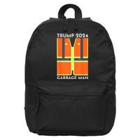 Trump 2024 Garbage Man Funny Garbage Patriots Support 16 in Basic Backpack