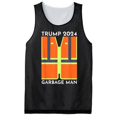 Trump 2024 Garbage Man Funny Garbage Patriots Support Mesh Reversible Basketball Jersey Tank