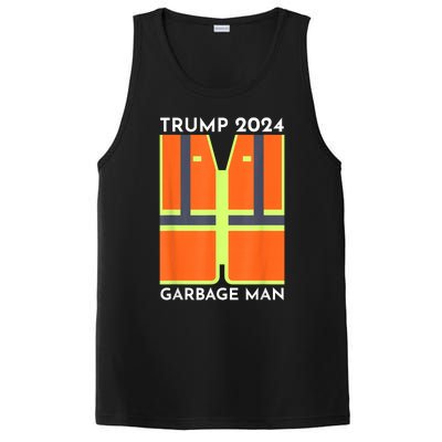 Trump 2024 Garbage Man Funny Garbage Patriots Support PosiCharge Competitor Tank