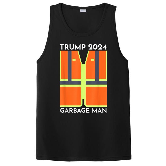 Trump 2024 Garbage Man Funny Garbage Patriots Support PosiCharge Competitor Tank