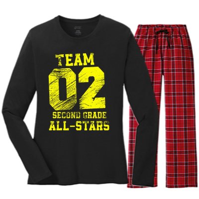 Team 2nd Grade Allstars Women's Long Sleeve Flannel Pajama Set 