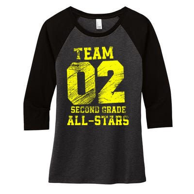 Team 2nd Grade Allstars Women's Tri-Blend 3/4-Sleeve Raglan Shirt