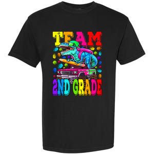 Team 2nd Grade Monster Truck Dinosaur Back To School Garment-Dyed Heavyweight T-Shirt