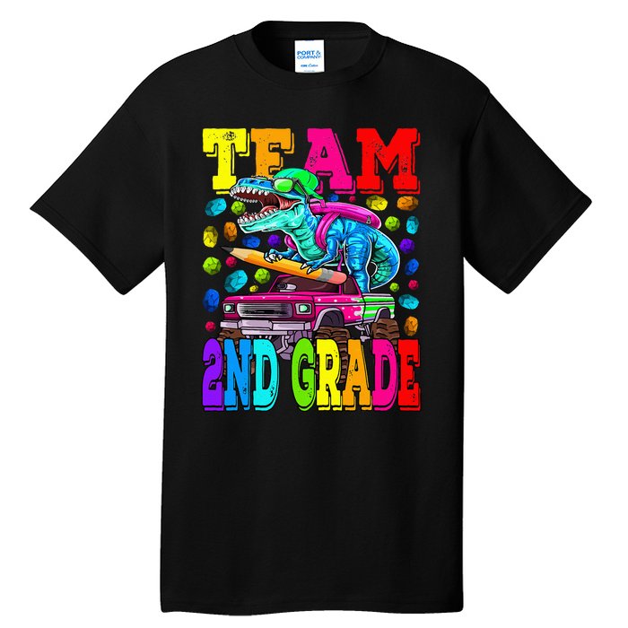 Team 2nd Grade Monster Truck Dinosaur Back To School Tall T-Shirt