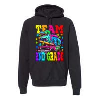 Team 2nd Grade Monster Truck Dinosaur Back To School Premium Hoodie