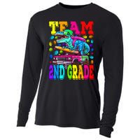 Team 2nd Grade Monster Truck Dinosaur Back To School Cooling Performance Long Sleeve Crew