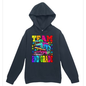 Team 2nd Grade Monster Truck Dinosaur Back To School Urban Pullover Hoodie