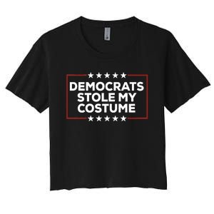 Trump 2024 Halloween Costume Democrats Stole My Costume Women's Crop Top Tee