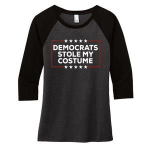 Trump 2024 Halloween Costume Democrats Stole My Costume Women's Tri-Blend 3/4-Sleeve Raglan Shirt