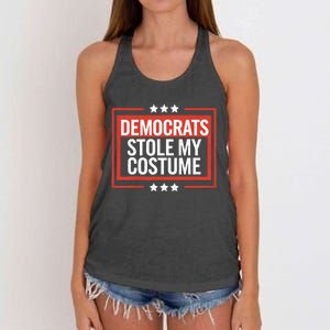 Trump 2024 Halloween Costume Democrats Stole My Costume Women's Knotted Racerback Tank