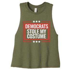 Trump 2024 Halloween Costume Democrats Stole My Costume Women's Racerback Cropped Tank