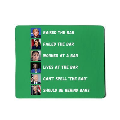 Trump 2024 Humorous Political Characters With Bar References Mousepad