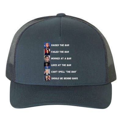 Trump 2024 Humorous Political Characters With Bar References Yupoong Adult 5-Panel Trucker Hat