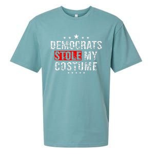 Trump 2024 Halloween Costume Democrats Stole My Costume Sueded Cloud Jersey T-Shirt