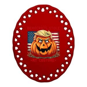 Trump 2024 Halloween Costume Democrats Stole My Costume Ceramic Oval Ornament