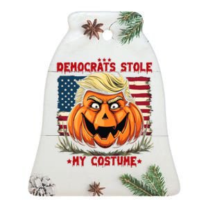 Trump 2024 Halloween Costume Democrats Stole My Costume Ceramic Bell Ornament