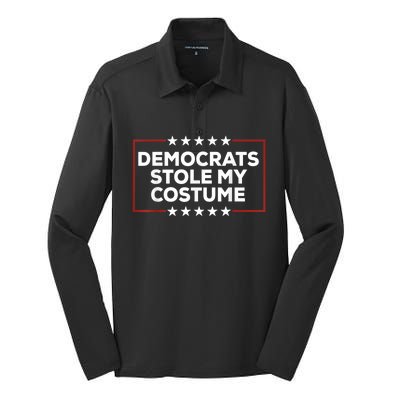 Trump 2024 Halloween Costume Democrats Stole My Costume Silk Touch Performance Long Sleeve Polo