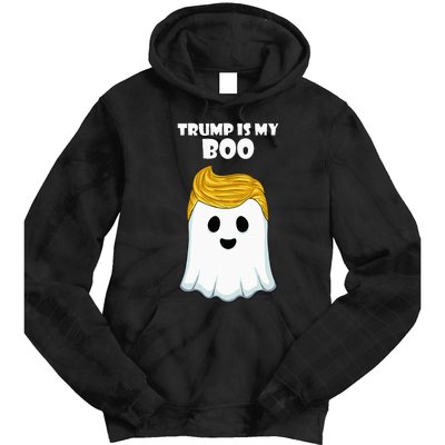 Trump 2024 Hair Funny Ghost Halloween Boo Tie Dye Hoodie