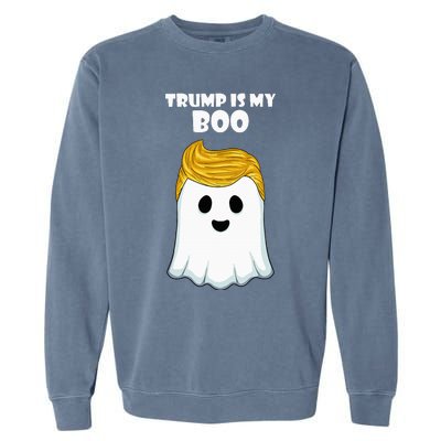 Trump 2024 Hair Funny Ghost Halloween Boo Garment-Dyed Sweatshirt