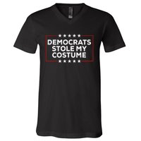 Trump 2024 Halloween Costume Democrats Stole My Costume V-Neck T-Shirt