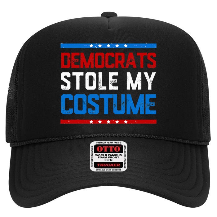 Trump 2024 Halloween Costume Democrats Stole My Costume High Crown Mesh Back Trucker Hat