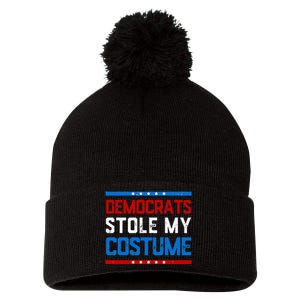 Trump 2024 Halloween Costume Democrats Stole My Costume Pom Pom 12in Knit Beanie