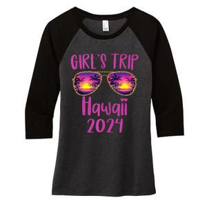 Trip 2024 HAWAII Trip Family Reunion Matching Women's Tri-Blend 3/4-Sleeve Raglan Shirt