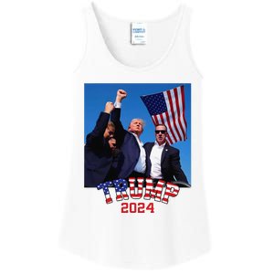 Trump 2024 HeLl Never Stop Fighting To Save America Ladies Essential Tank