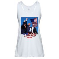 Trump 2024 HeLl Never Stop Fighting To Save America Ladies Essential Flowy Tank