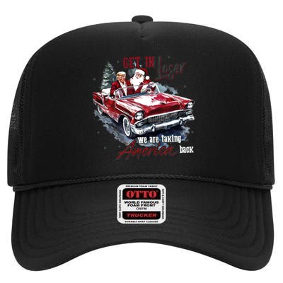 Trump 2024 ILl Be Home For Christmas High Crown Mesh Back Trucker Hat